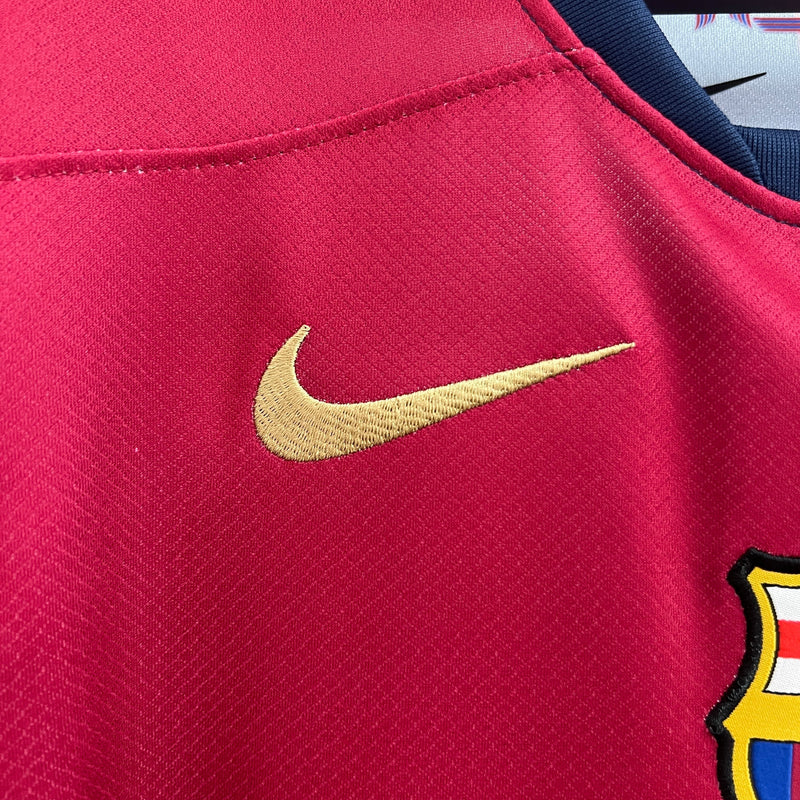 CAMISA LANÇAMENTO DO BARCELONA 24/25 AZUL E VERMELHO