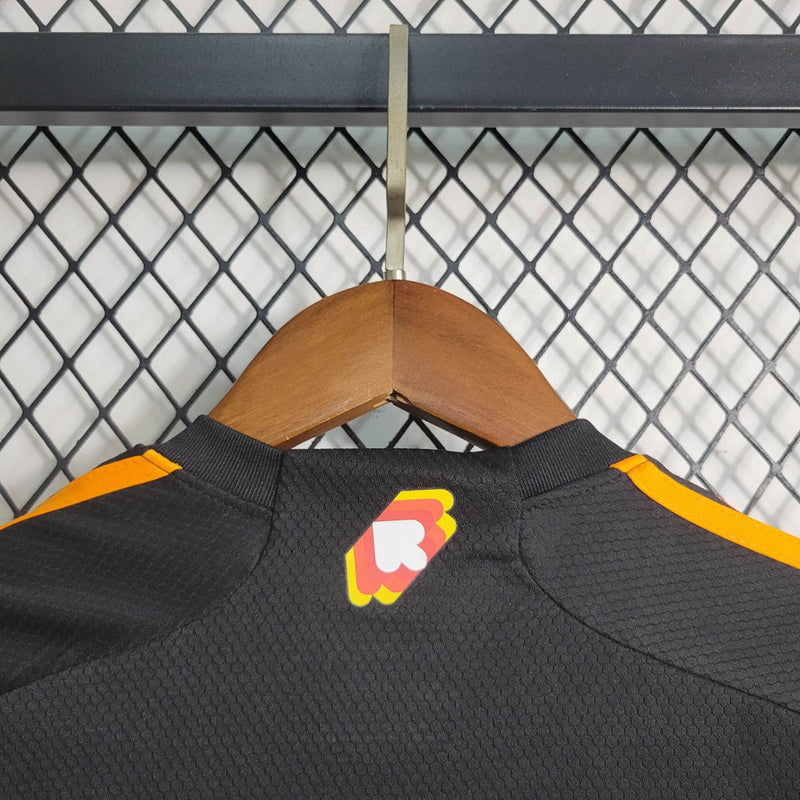 Kit Infantil Roma Away Black 23/24